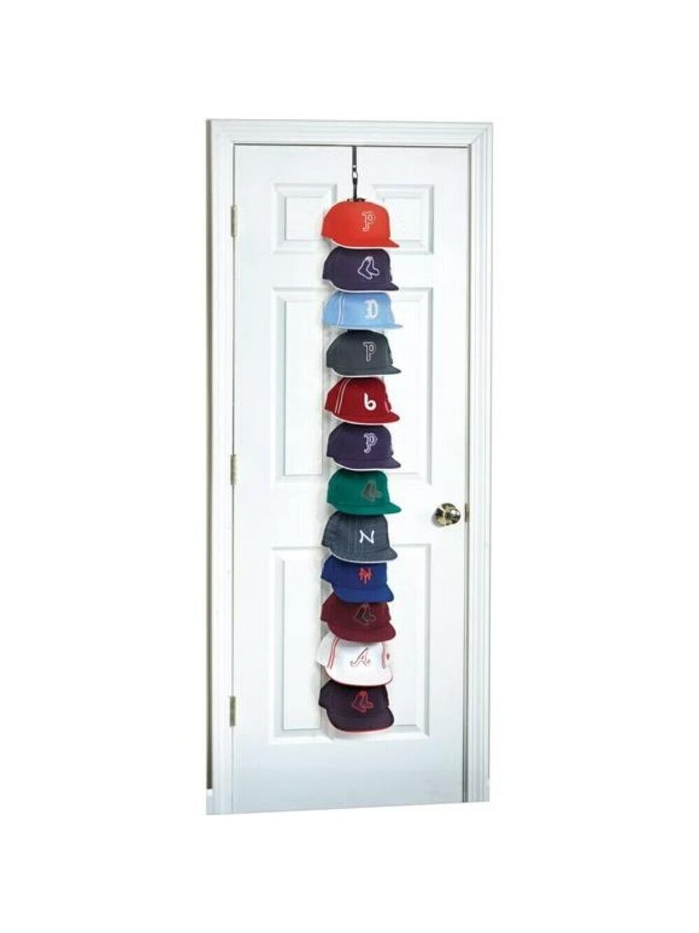 Perfect Curve Cap Rack Organizer Holds 36 Baseball Hats Over Door Closet Wall